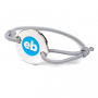 Braccialetti in tessuto con medaglione inciso