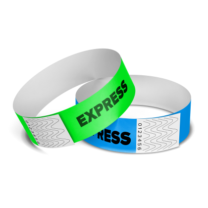Braccialetti Tyvek Express 24h - stampa nera
