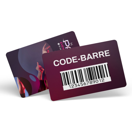 Carte PVC personalizzate 86x54mm con codice a barre