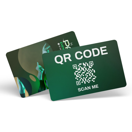 Carte PVC personalizzate 86x54mm con codice QR