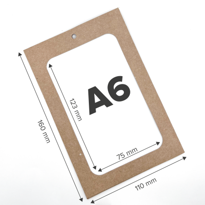 Porta badge Kraft formato A6