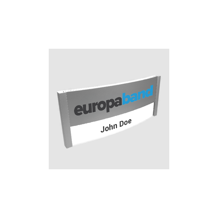 Badge magnetico nominativo 78x32 mm Modello Curvo B