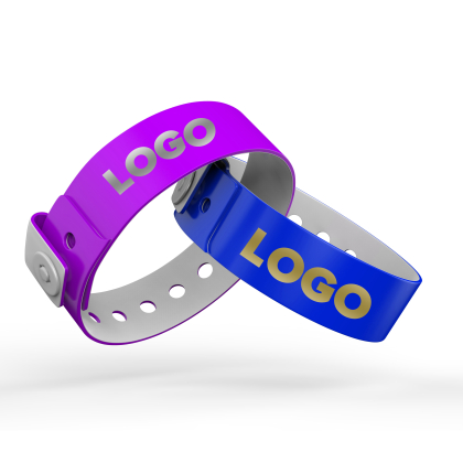 Braccialetti in vinile con stampa oro o argento