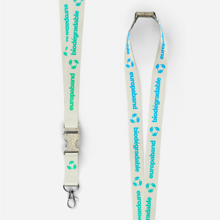Laccetti biodegradabili con chiusura di sicurezza e clip staccabile