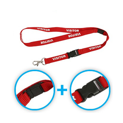 Laccetti in nylon con clip di sicurezza + clip staccabile