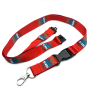 Laccetti satinato con clip di sicurezza + clip staccabile