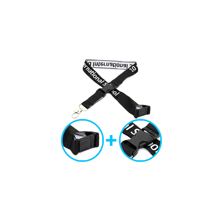 Laccetti intrecciato con clip di sicurezza + clip staccabile