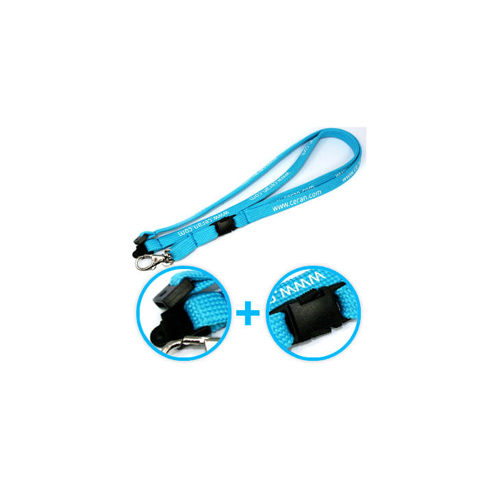 Laccetti tubolare con clip di sicurezza + clip staccabile