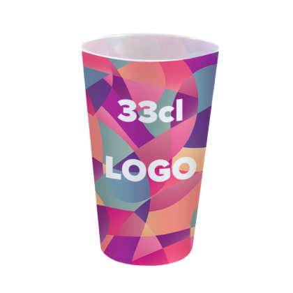 Bicchieri da 33cl con stampa a colori