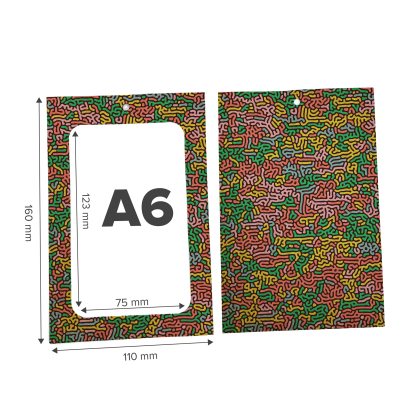 Portabadge Kraft A6 personalizzati