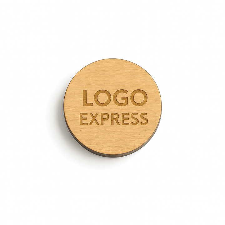 Gettoni in legno express con incisione su un lato
