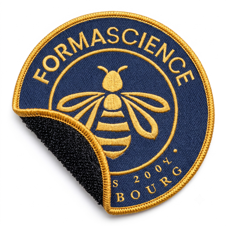 Patch tessuta personalizzata con velcro maschio
