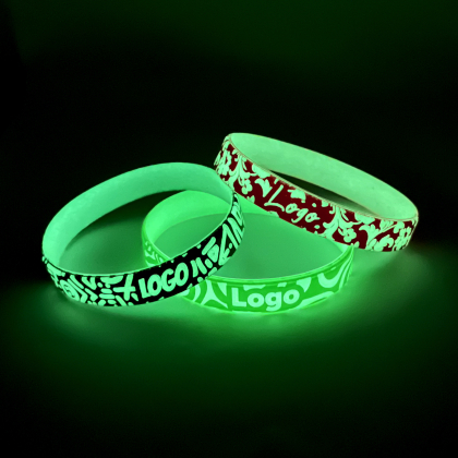 Braccialetti in silicone con stampa fosforescente – Express