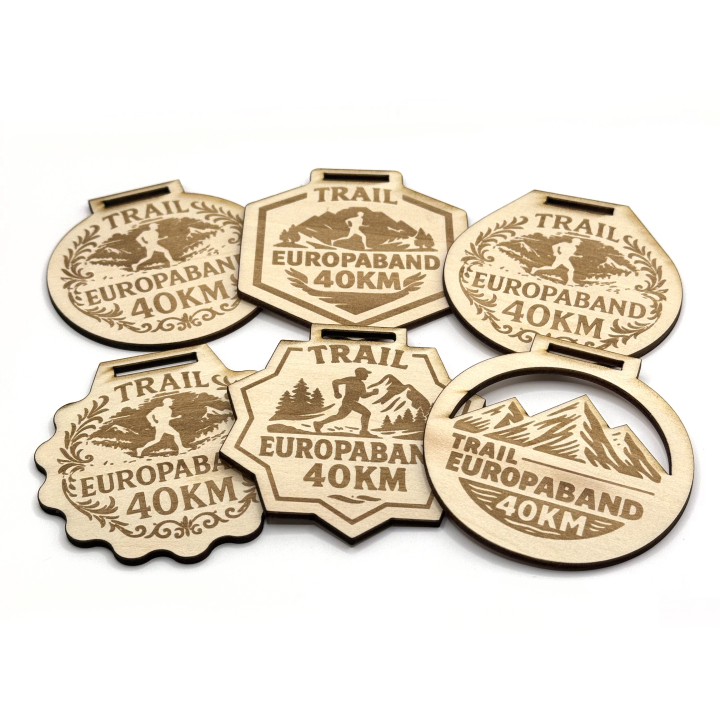 Medaglie in legno personalizzate con incisione laser – 7 cm