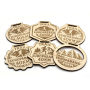 Medaglie in legno personalizzate con incisione laser – 7 cm