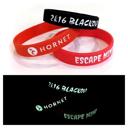 bracciale in silicone stampato fluorescente